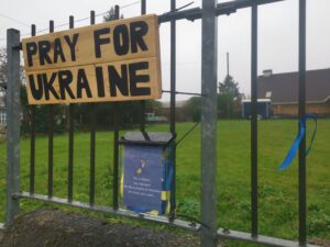 Pray for Ukraine prayer rail